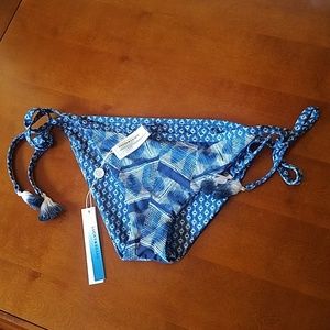 Lucky Brand Reversible Tie Bikini Bottom, NWT
